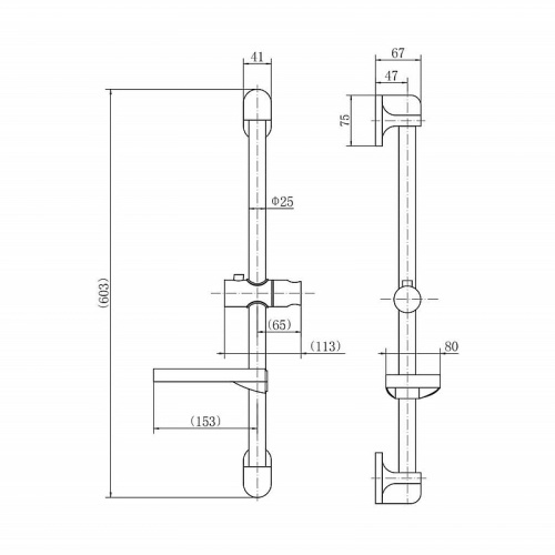Душевая штанга D-Lin D63512 хром - фото 2