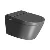 Унитаз-биде электронный подвесной GSI Wclean 7418K26 черный с сиденьем микролифт безободковый смыв торнадо
