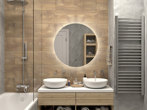 Зеркало в ванную Misty Зеркала (сенсорные) АЛА-02-800-14 80х80 - фото 3