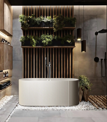 Ванна акриловая Cerutti SPA CT10348 170х75 отдельностоящая овальная с ножками - фото 2