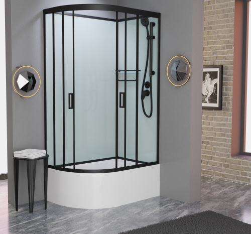 Душевая кабина Frank 154009 120х80 без крыши ориентация правая - фото 2