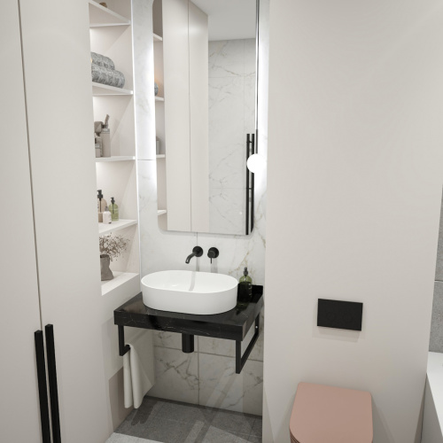 Столешница Teymi Helmi T150307 70х50 подвесная цвет черный - фото 4