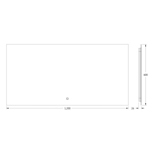 Зеркало в ванную Defesto GLOW DF 2508SH 120х60 - фото 2