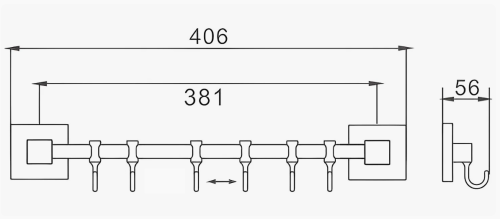 Крючок D-Lin D288222-6 - фото 2