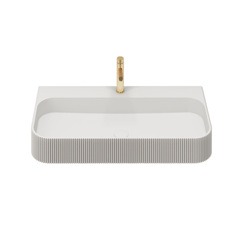 Раковина из искусственного камня Vincea VWB-6SG90MW 90х46 подвесная цвет белый матовый 1 отверстие под смеситель - фото 4