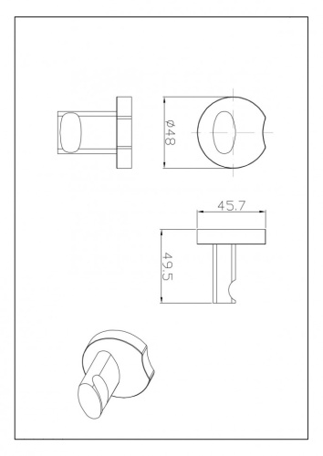 Крючок CeramaLux Loft 53901 - фото 2