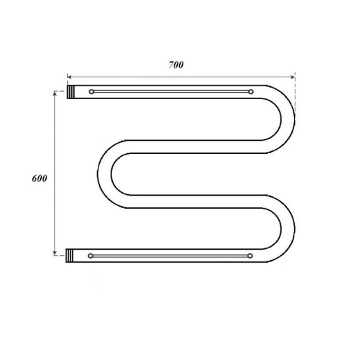 Полотенцесушитель Point М-образный PN38667P водяной хром - фото 2