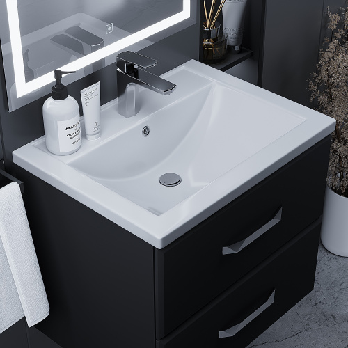 Раковина из литьевого мрамора Uperwood Foster 291020340 60х41 полувстраиваемая цвет белый - фото 2