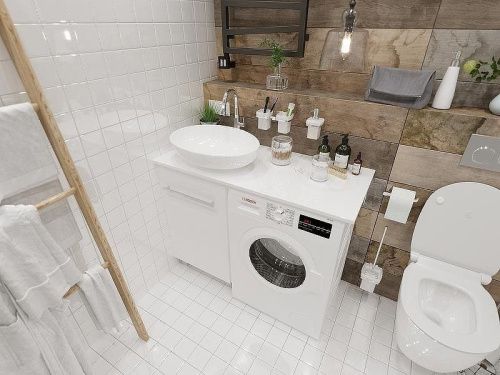 Тумба под раковину 1MarKa Wash Ц0000002638 50х50 цвет белый - фото 3