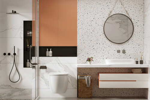 Унитаз подвесной Abber Bequem AC1105P белый с сиденьем микролифт импульсный смыв - фото 3