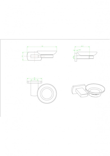 Мыльница CeramaLux Azzuro 95604 - фото 2