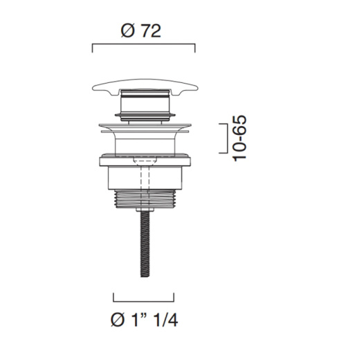 Донный клапан для раковины Catalano 9050300001/9050400001 - фото 2