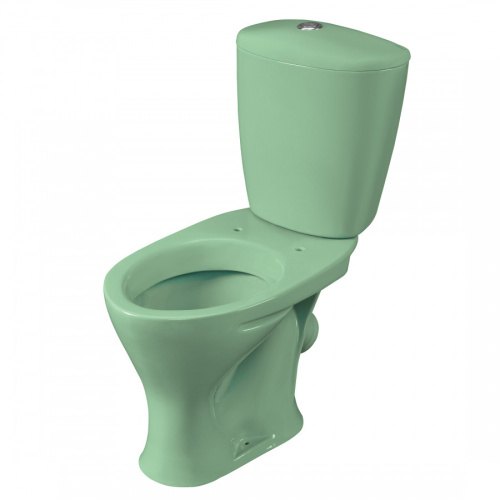 Унитаз-компакт напольный с бачком Santeri Версия 1P4015S0400BF салатовый с сиденьем каскадный смыв - фото 3