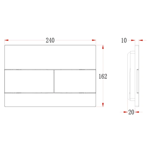 Кнопка смыва механическая Veconi FLUSH FLV7-B цвет черный - фото 2