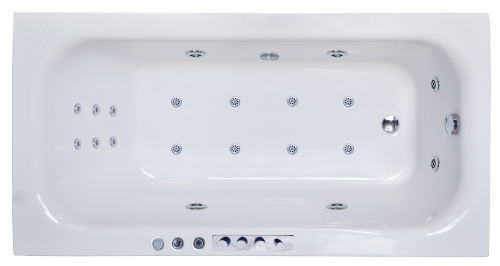 Ванна акриловая гидромассажная Royal Bath ACCORD RB627100DL 180х90 пристенная прямоугольная с каркасом