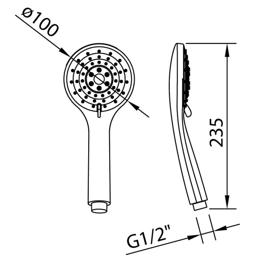 Душевая лейка Clever CITY AIR 99615 круглая - фото 4