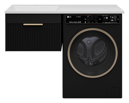 Тумба под раковину Brevita Enfida ENF-09060-021Я 56х47х38 подвесная цвет черный - фото 2