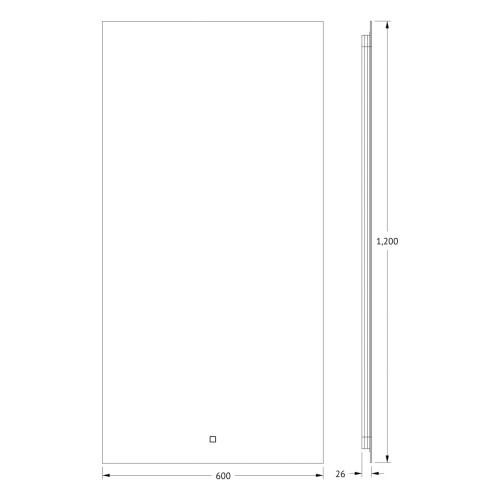 Зеркало в ванную Defesto GLOW DF 2508S 60х120 - фото 2