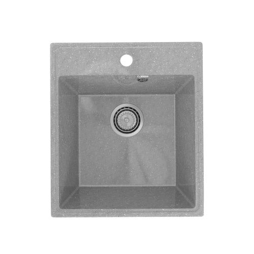 Кухонная мойка Practik PR-425 PR-M-425-003 43х49 цвет серый поверхность глянцевая - фото 2