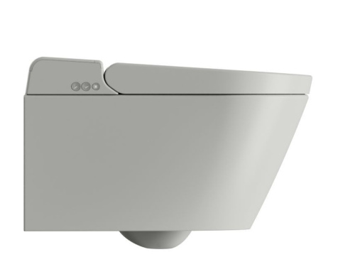 Унитаз-биде электронный подвесной GSI Wclean 7418K17 пепельный матовый с сиденьем микролифт безободковый смыв торнадо - фото 2