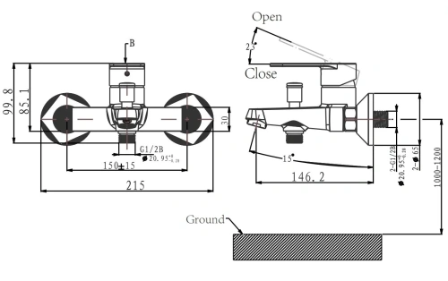 Смеситель для ванны Arrow AG36ACP настенный хром - фото 4