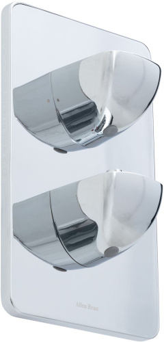 Смеситель для ванны с душем Allen Brau Infinity 5.21216-00 встраиваемый в стену хром с термостатом - фото 2