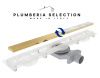 Душевой лоток Plumberia Selection PSM MODULAR PSM90OR 90х5 золото