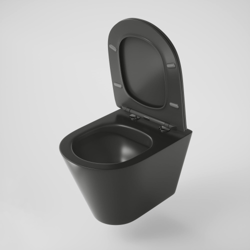 Унитаз подвесной Grossman Санфаянс GR-4477BMS черный матовый с сиденьем микролифт безободковый каскадный смыв - фото 3