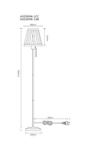 Торшер Arte Lamp Marriot (Марриот) A5039PN-1CC - фото 4