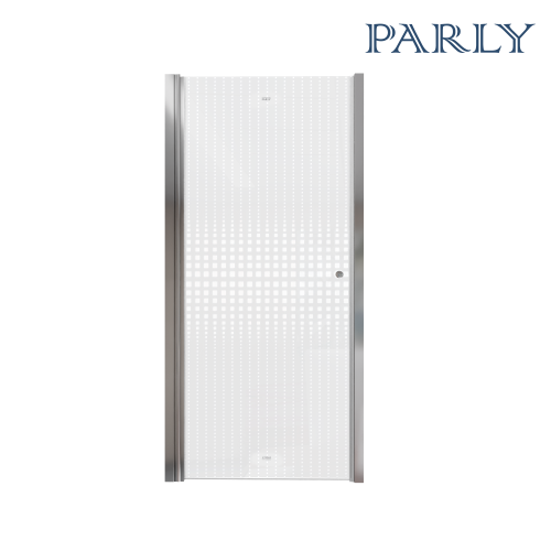 Душевая дверь Parly DE70 70х185 стекло прозрачное с рисунком профиль хром глянцевый - фото 3