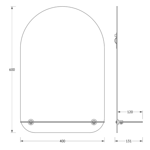 Зеркало в ванную Evoform Optima BY 0508 40х60 цвет хром - фото 2