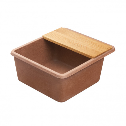 Кухонная мойка Aquaton Беллис 1A724932BS270 57х51 цвет коричневый поверхность матовая - фото 4