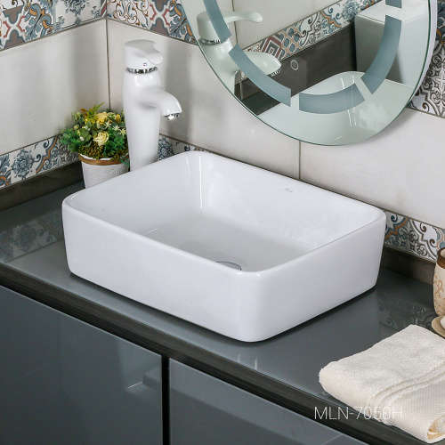 Раковина мебельная из санфаянса Melana MLN-7050H 48 7050H-805 49х36 накладная цвет белый - фото 4