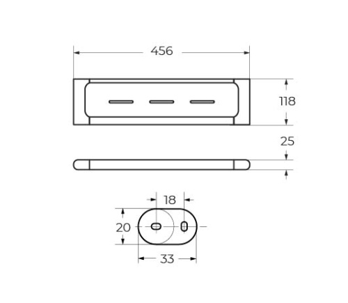 Полка в ванную комнату Art&Max PLATINO AM-E-3982AL - фото 2