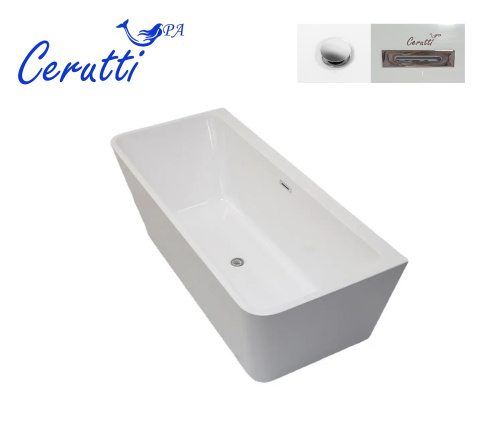 Ванна акриловая Cerutti SPA CT9344 170х75 отдельностоящая прямоугольная с ножками - фото 4