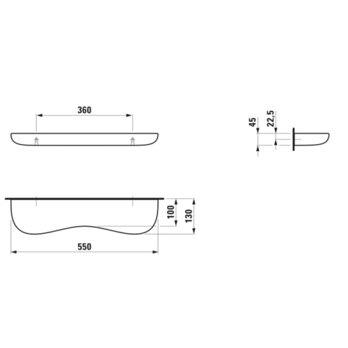 Полка в ванную комнату Laufen Florakids 8.7703.1.072.000.1 - фото 2