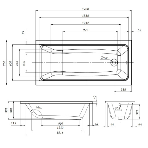 Каркас для ванны Am.Pm Gem W90A-170-075W-R - фото 3