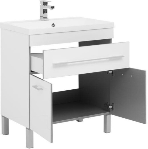 Тумба с раковиной Aquanet Верона 00287670 75х48х88 напольная цвет белый - фото 2