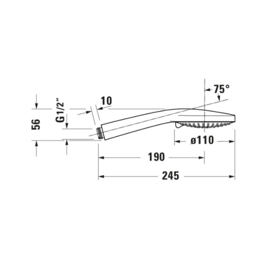 Душевая лейка Duravit Showers UV0650016010 круглая - фото 2