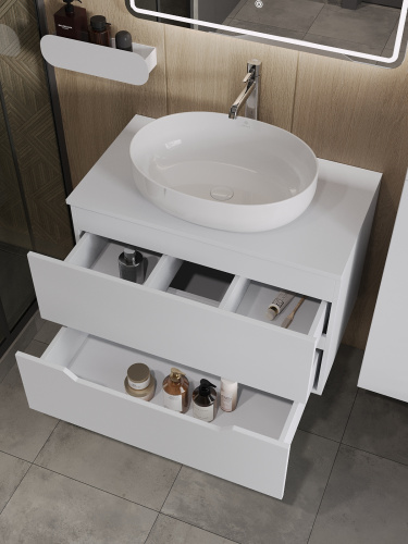 Тумба с раковиной Orange Line Li-80TuwMDF+B05-520W 81х46х68 - фото 4