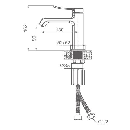 Смеситель Splenka S31 S31.10.06 на раковину черный - фото 3