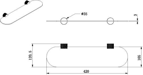Полка в ванную комнату Allen Brau Priority 6.31C13-31 - фото 2