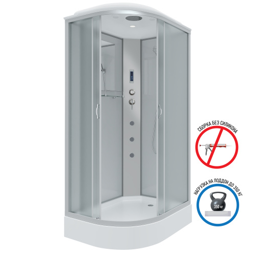 Душевая кабина Niagara Classic 33121423RF 120х80 асимметричная с крышей ориентация правая - фото 2