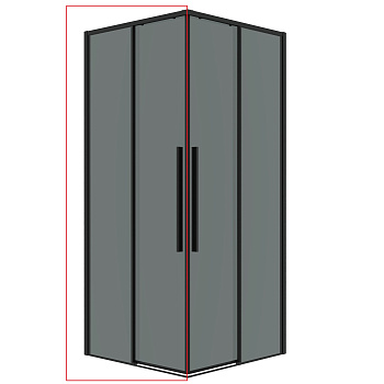Душевая дверь Grossman Galaxy 1/2.K33.01.90.21.10 90х195 стекло тонированное профиль черный матовый