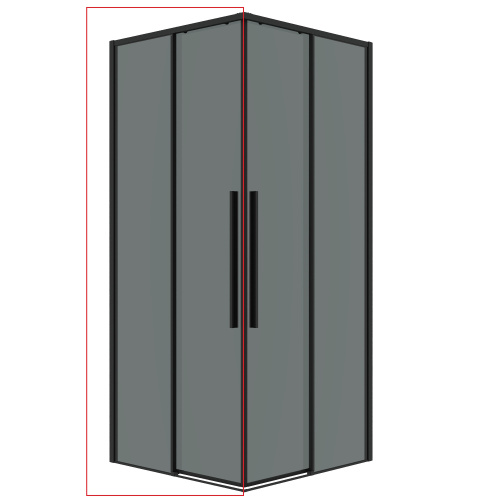 Душевая дверь Grossman Galaxy 1/2.K33.01.11.21.10 110х195 стекло тонированное профиль черный матовый