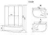 Душевая кабина Timo Standart T-1120L 120х85 асимметричная с крышей ориентация левая