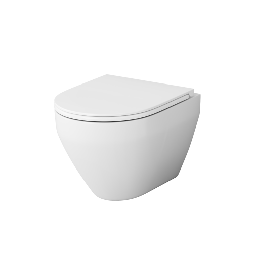 Чаша унитаза подвесная Am.Pm Spirit V2.0 C701700WH цвет белый глянцевый без сиденья безободковая душевой смыв - фото 2