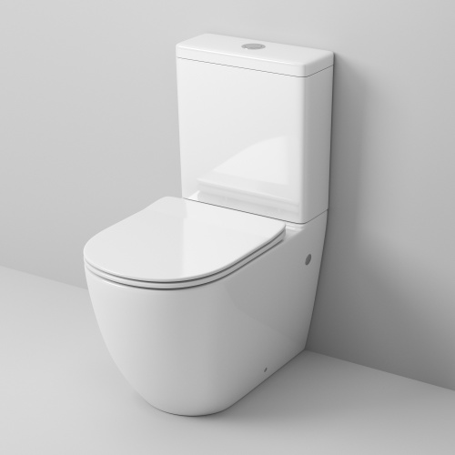 Унитаз напольный с бачком Grossman Санфаянс GR-4446S белый глянцевый с сиденьем безободковый каскадный смыв - фото 2