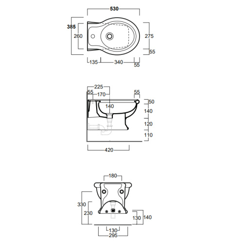 Биде Simas LANTE LA19nero*1 подвесное - фото 2