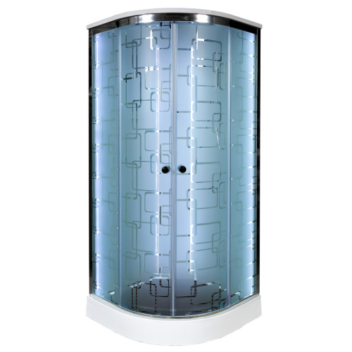 Душевая кабина AvaCan EM1580LED 80х80 четверть круга с крышей ориентация универсальная - фото 2